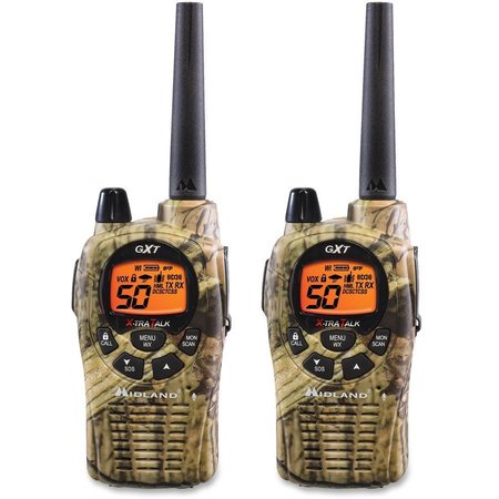 MIDLAND RADIO Two-Way Radios, Pair, 36mi Range, Camouflage PK MROGXT1050VP4